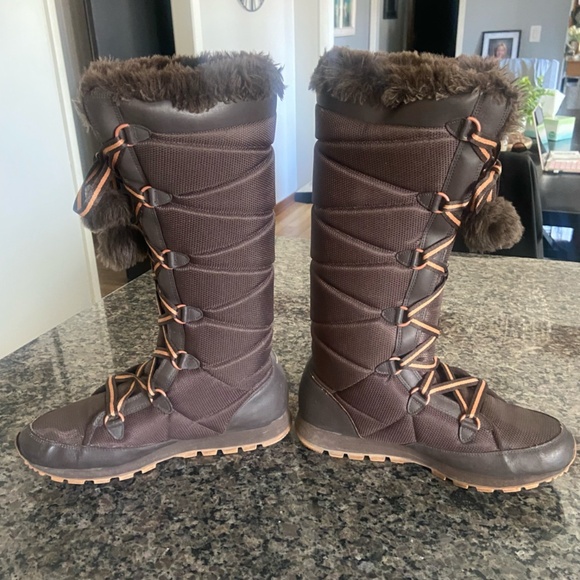 Nike Tall sneaker boots Brown and tan lace up size 9.5 - Picture 10 of 11